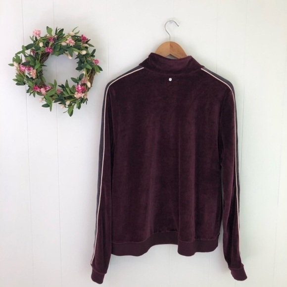 Fabletics Purple Velour Track Jacket Size M EUC - Picture 9 of 9